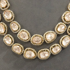 Shreya Moissanite polki necklace set