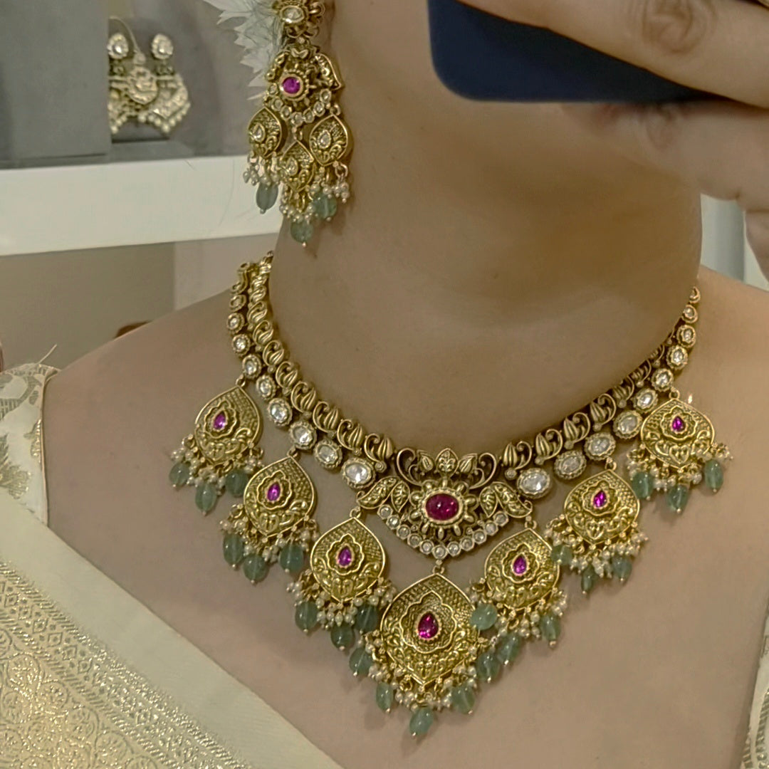 Kajal Antique choker Set