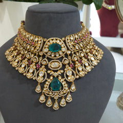 Jugnu polki bridal set