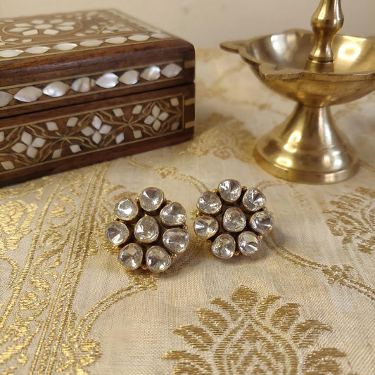 Chahat moissanite polki studs