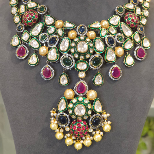 Aarohi Navratan necklace set