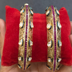 Aasha polki kundan bangles