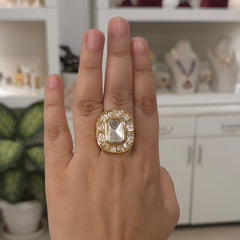 Manvi moissanite polki ring