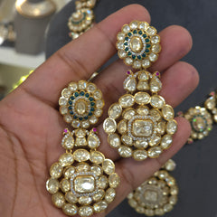 Yogitha moissanite polki set