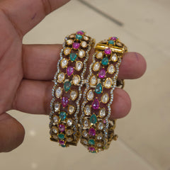 Sagrika Moissanite polki bangles