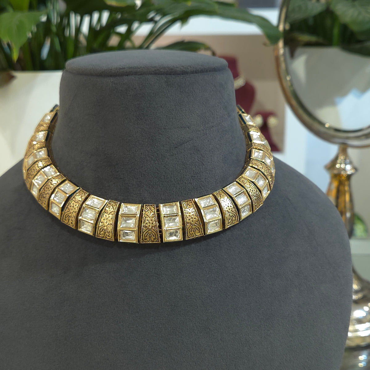 Gurleen antique polki set