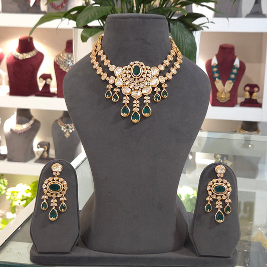 Nitya polki necklace set