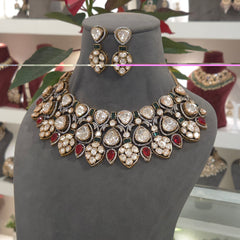Rehana moissanite polki victorian set