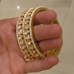 Shilla moissanite polki bangles