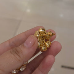 Palak moissanite polki studs