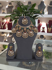 Shree gane moissanite polki set