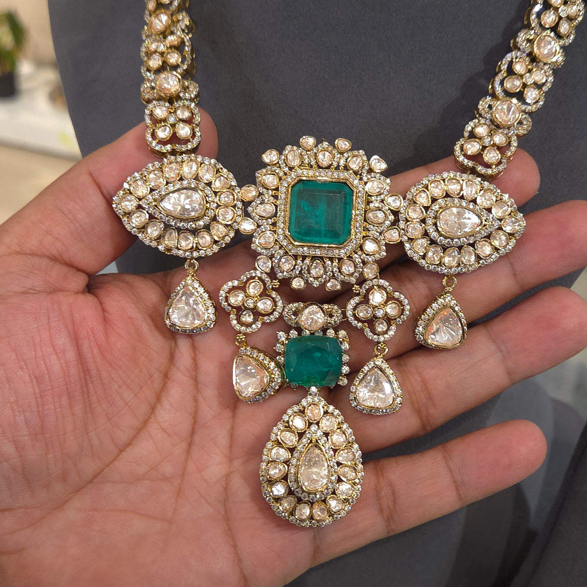 Rehaana moissanite polki set