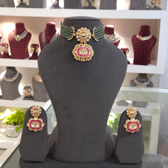 Zeenat moissanite polki choker