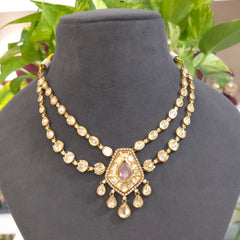 Parveen polki necklace set