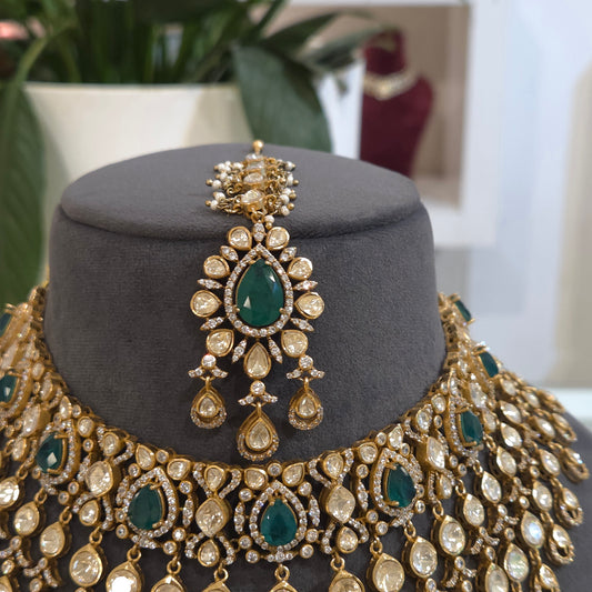 Mehak moissanite polki set .