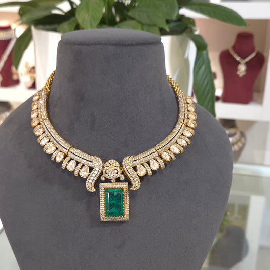 Mehraab moissanite polki set