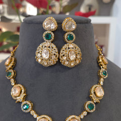 Meenali  Mossonite polki set