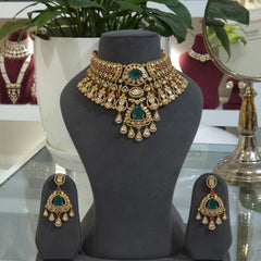 Jugnu polki bridal set