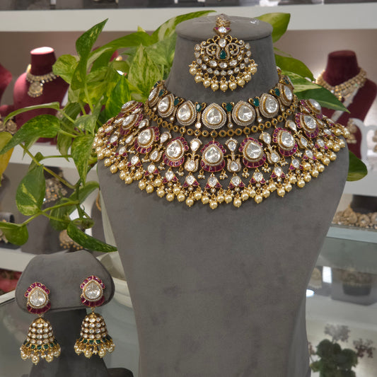 Amrita polki necklace set