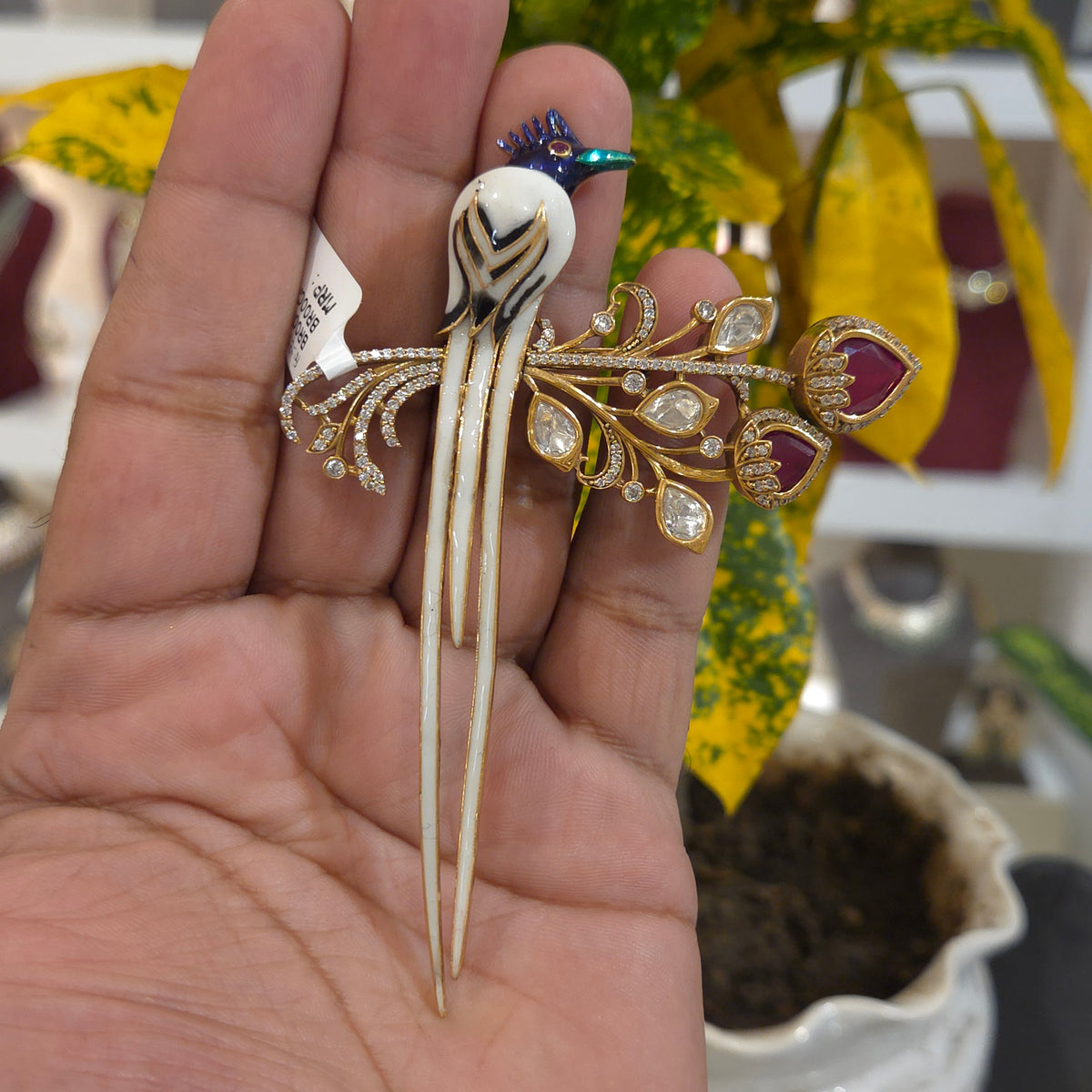 Beacon meenakari brooch