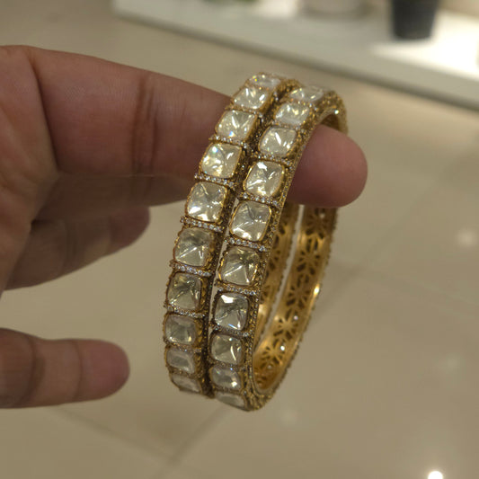 Ajanta moissanite polki bangles