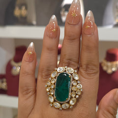 Jaya moissanite polki ring