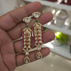 Naaz moissanite polki earrings