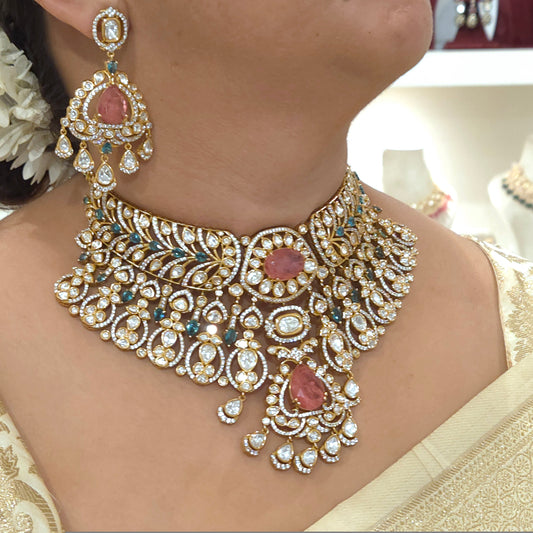 Jugnu polki bridal set