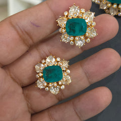 Mahreen moissanite polki choker set .