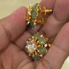 Dilshaan moissanite polki and doublets studs