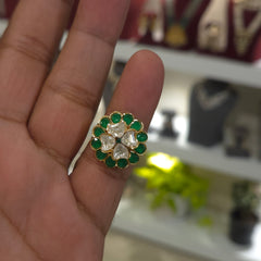 Mahi moissanite polki ring