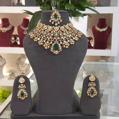 Mythili moissanite polki set
