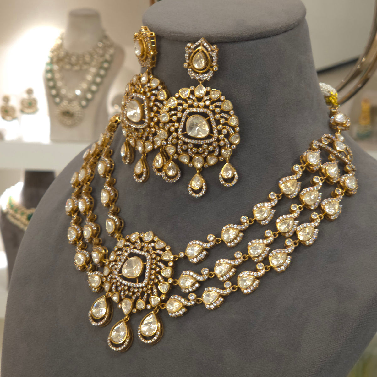 Parisha moissanite polki set