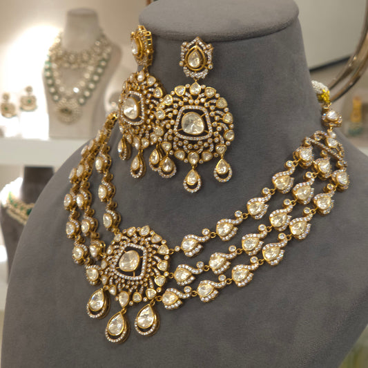 Parisha moissanite polki set