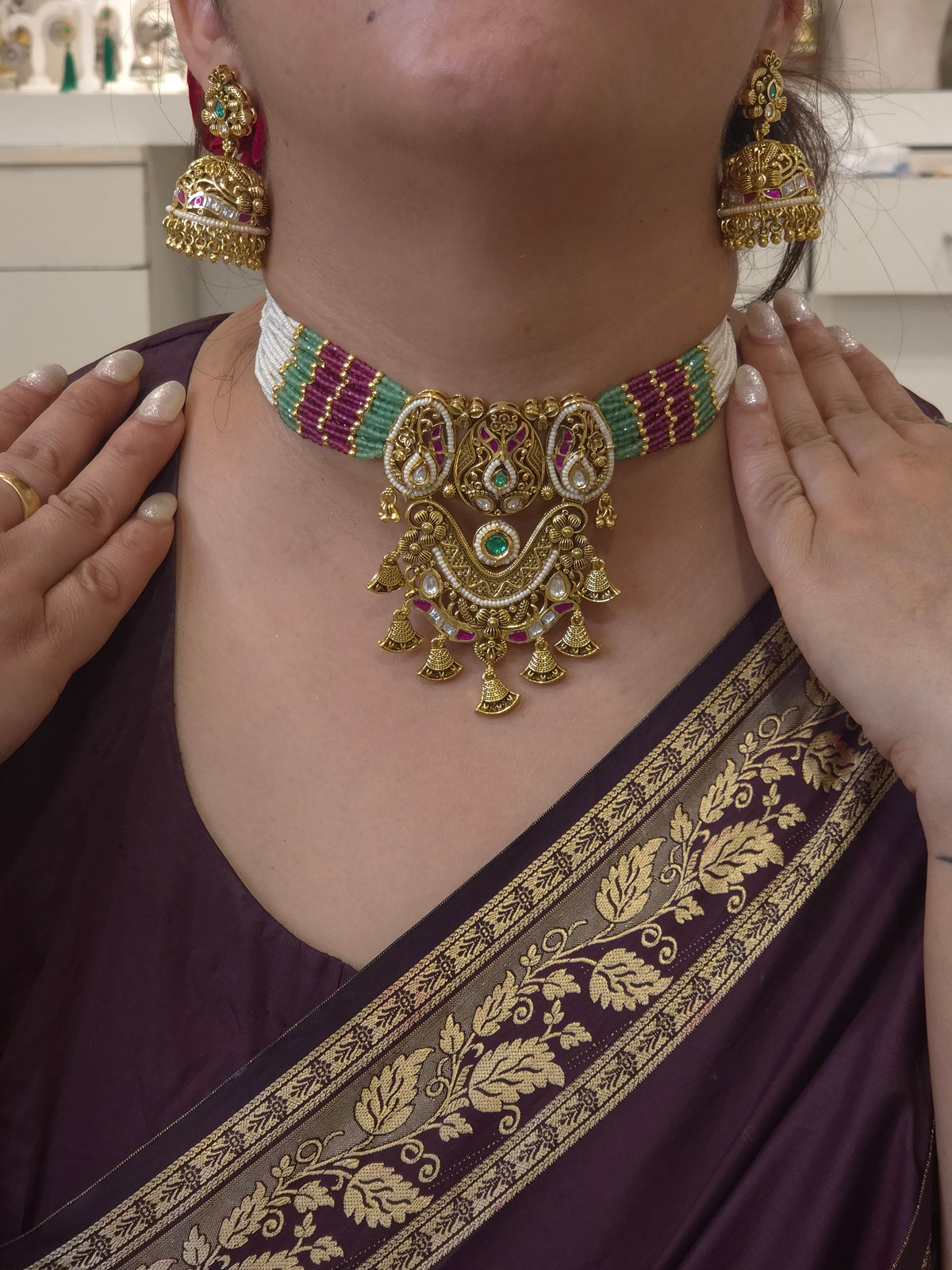 Vinitha heritage necklace set
