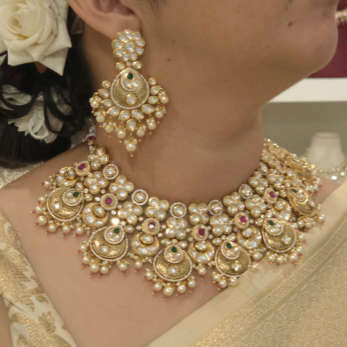 Megha Antique polki set