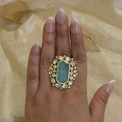 Jaya moissanite polki ring