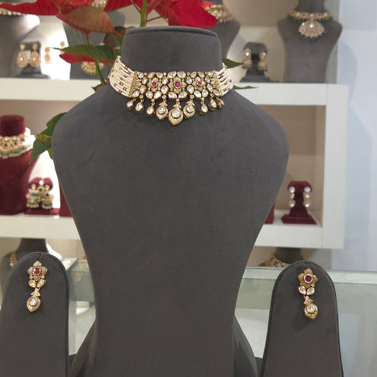 Mahima polki necklace set
