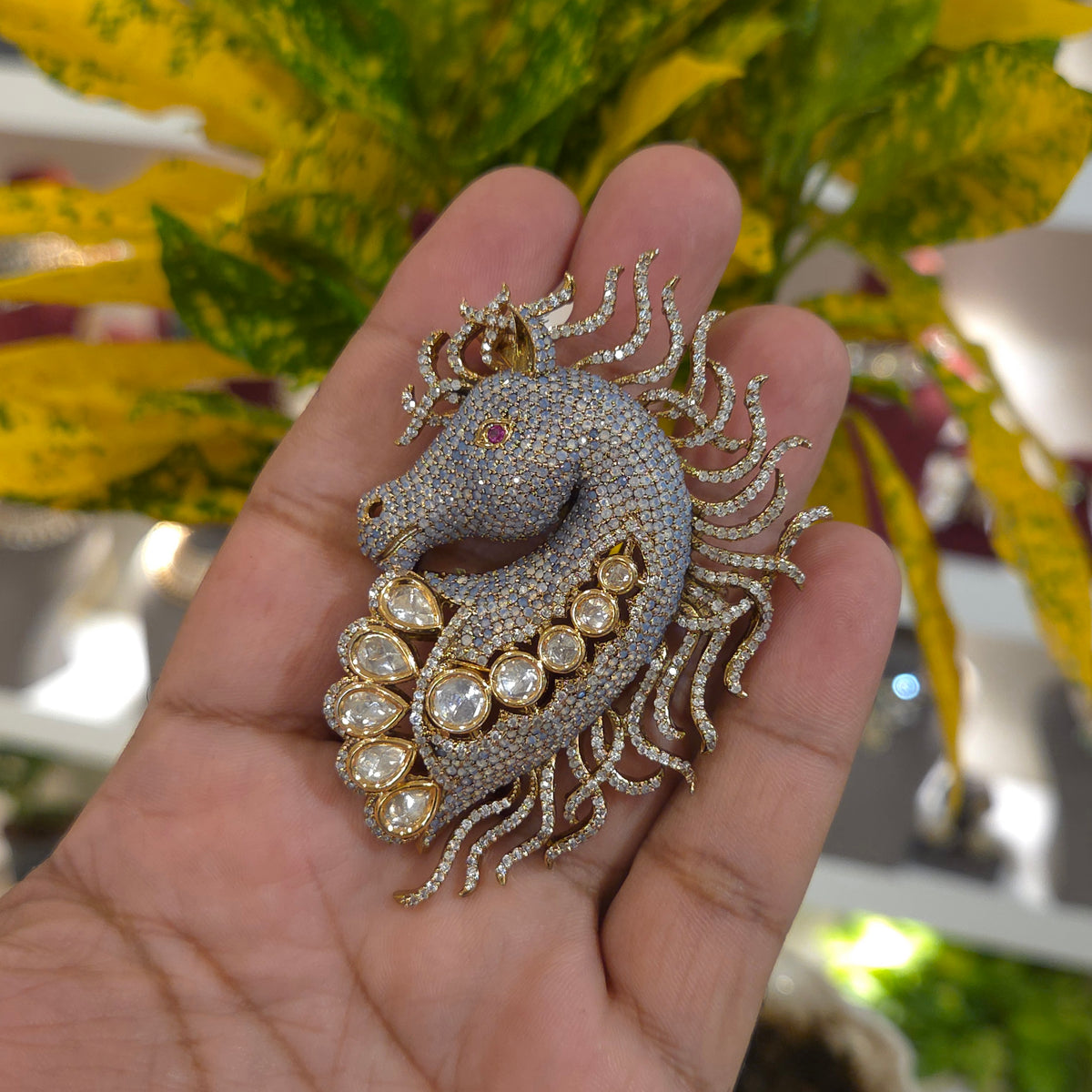 Unicorn designer brooch