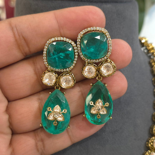Rajshree moissanite polki set
