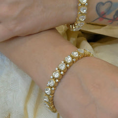 Radhika Mossonite polki bangle