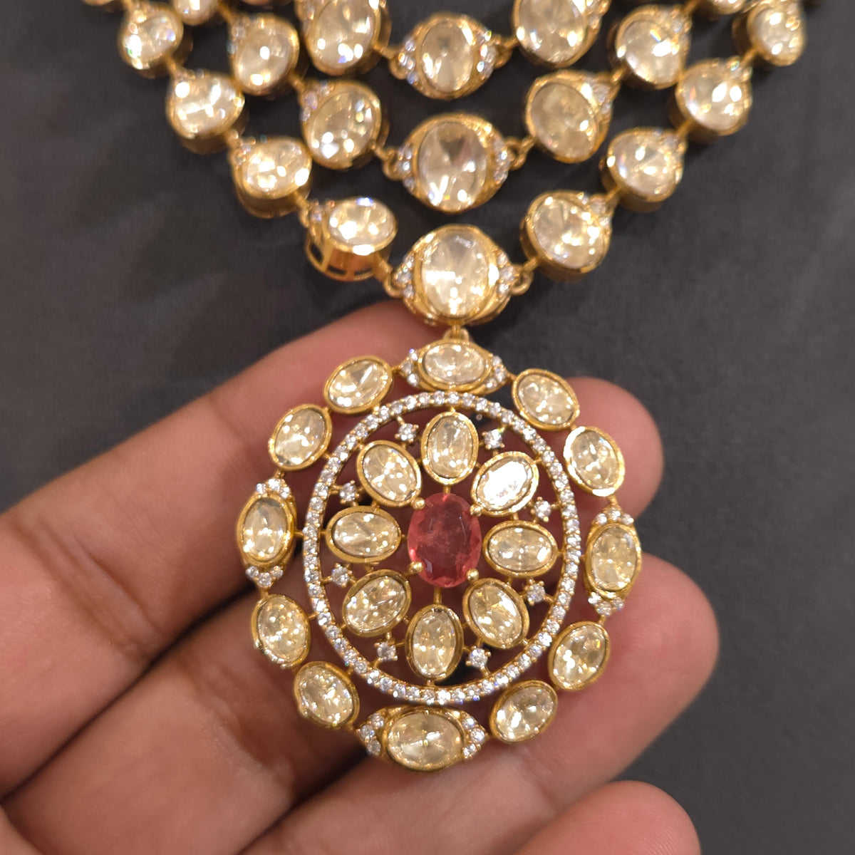 Meetali moissanite polki set