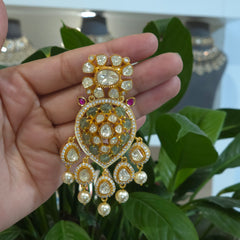 Zenith  statement moissanite polki earings