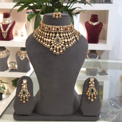 Mehak moissanite polki set .