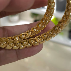 Gurmehal moissanite Polki bangle