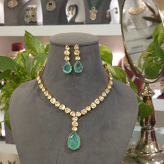 Asvi moissanite polki set