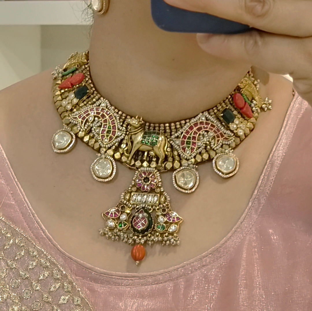 Kamini moissanite polki set
