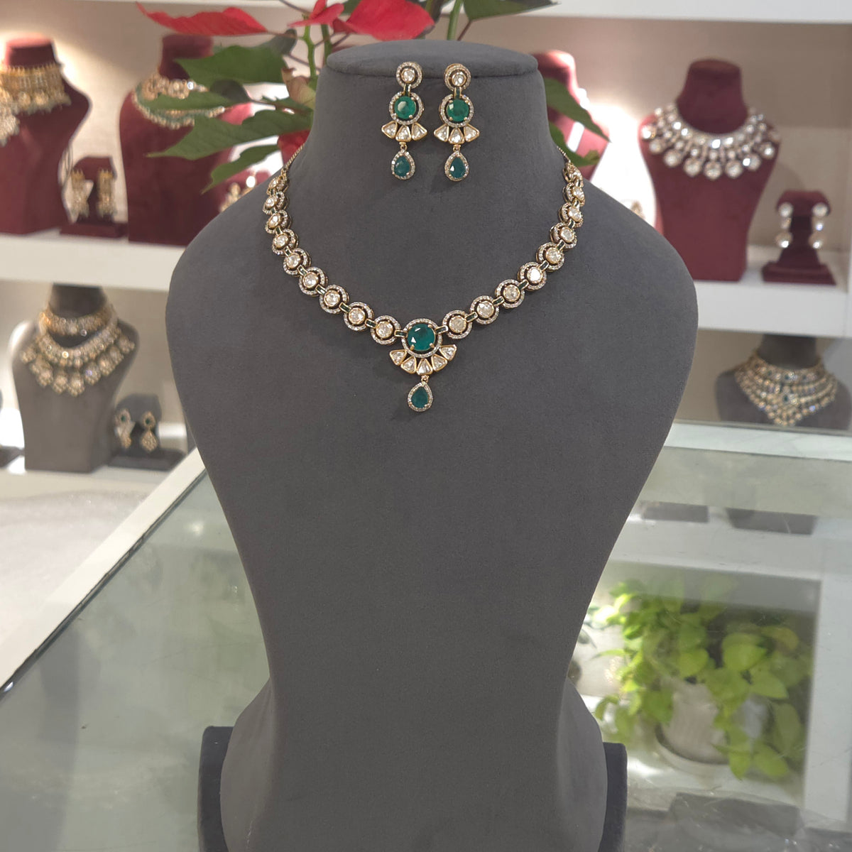 Varsha polki necklace set