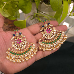 Manjula moissanite polki chaandbali