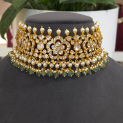 Leena customised moissanite polki choker set